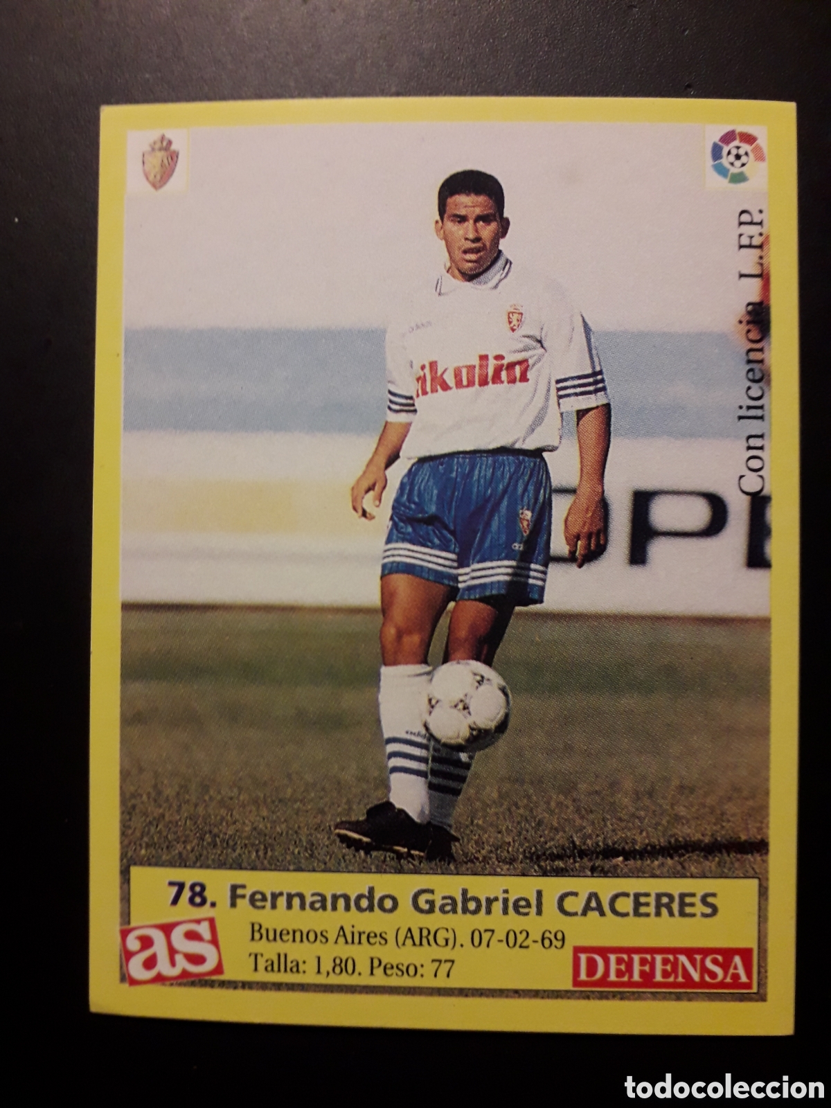 Cartes &agrave; collectionner de Football: C&Aacute;CERES ZARAGOZA N&deg; 78 DIARIO AS LIGA 1995 1996 95 96 SIN PEGAR PEDIDO M&Iacute;NIMO 3&euro;