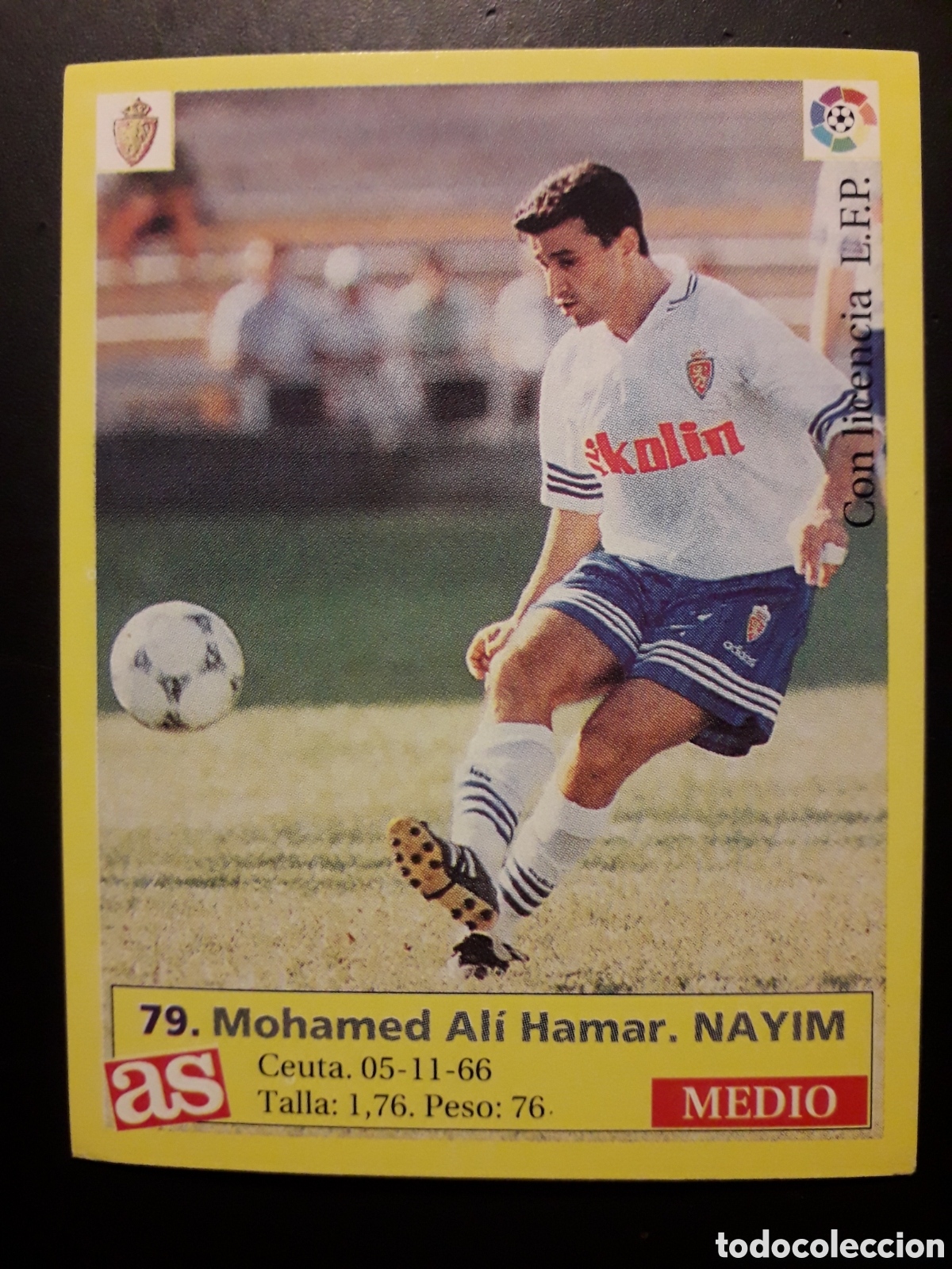 Cartes &agrave; collectionner de Football: NAYIM ZARAGOZA N&deg; 79 DIARIO AS LIGA 1995 1996 95 96 SIN PEGAR PEDIDO M&Iacute;NIMO 3&euro;