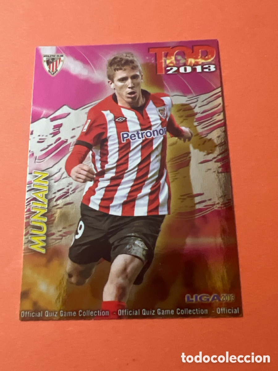 Figurine di Calcio: Cromo QUIZ-MUNDICROMO- Las Fichas de la liga 2013 (2012/13) -MUNIAIN- TOP 11 BRILLO n&uacute;mero 0636