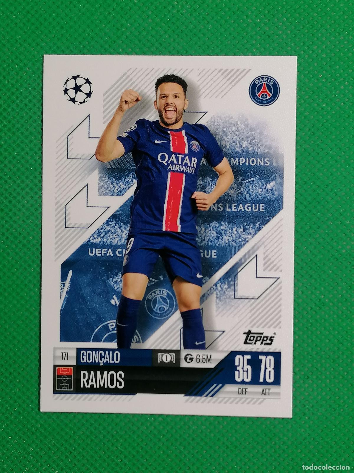 Cromos de F&uacute;tbol: 171 GONCALO RAMOS PARIS S G ⚽ TOPPS MATCH ATTAX 2024 2025 24 25 ⚽