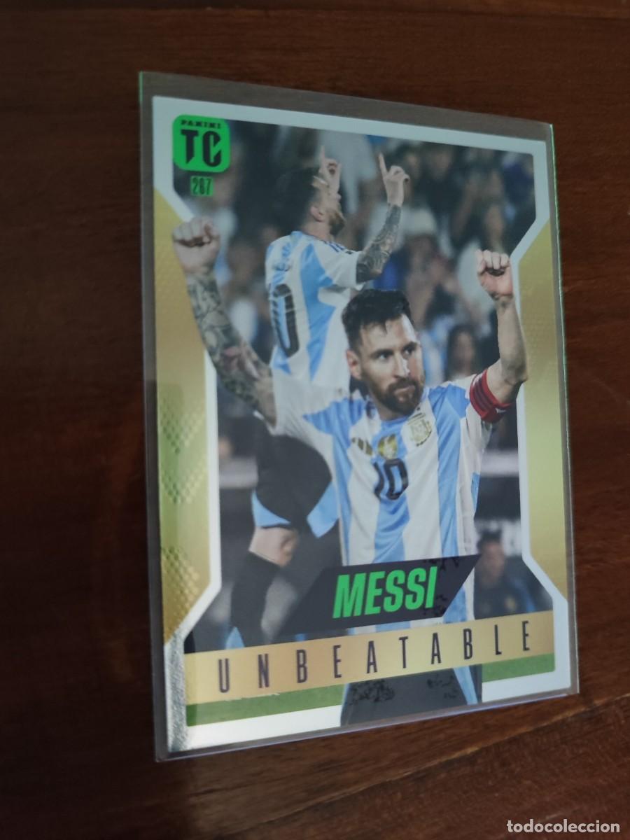 Cromos de f&uacute;tbol: TOP CLASS 2025 CARD UNBEATABLE LIONEL MESSI ARGENTINA # 267 PANINI PLATEADA