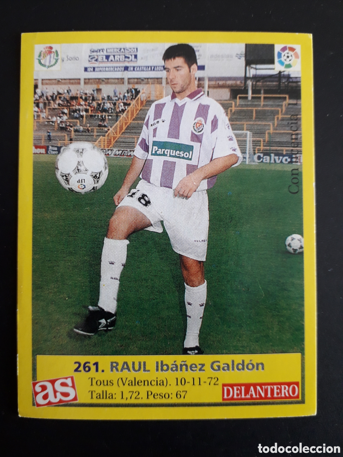 Cromos de F&uacute;tbol: RA&Uacute;L VALLADOLID N&deg; 261 DIARIO AS LIGA 1995 1996 95 96 SIN PEGAR PEDIDO M&Iacute;NIMO 3&euro;