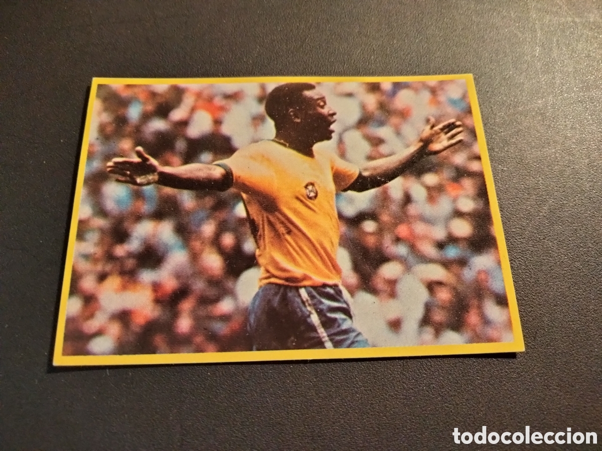 Cromos de Futebol: PELE #34 BRASIL MUNDIAL ESPA&Ntilde;A 82 FUTBOL EN ACCI&Oacute;N DANONE NUEVO SIN PEGAR