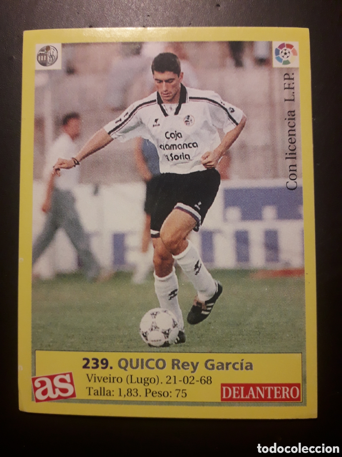 Football Stickers: QUICO SALAMANCA N&deg; 239 DIARIO AS LIGA 1995 1996 95 96 SIN PEGAR PEDIDO M&Iacute;NIMO 3&euro;