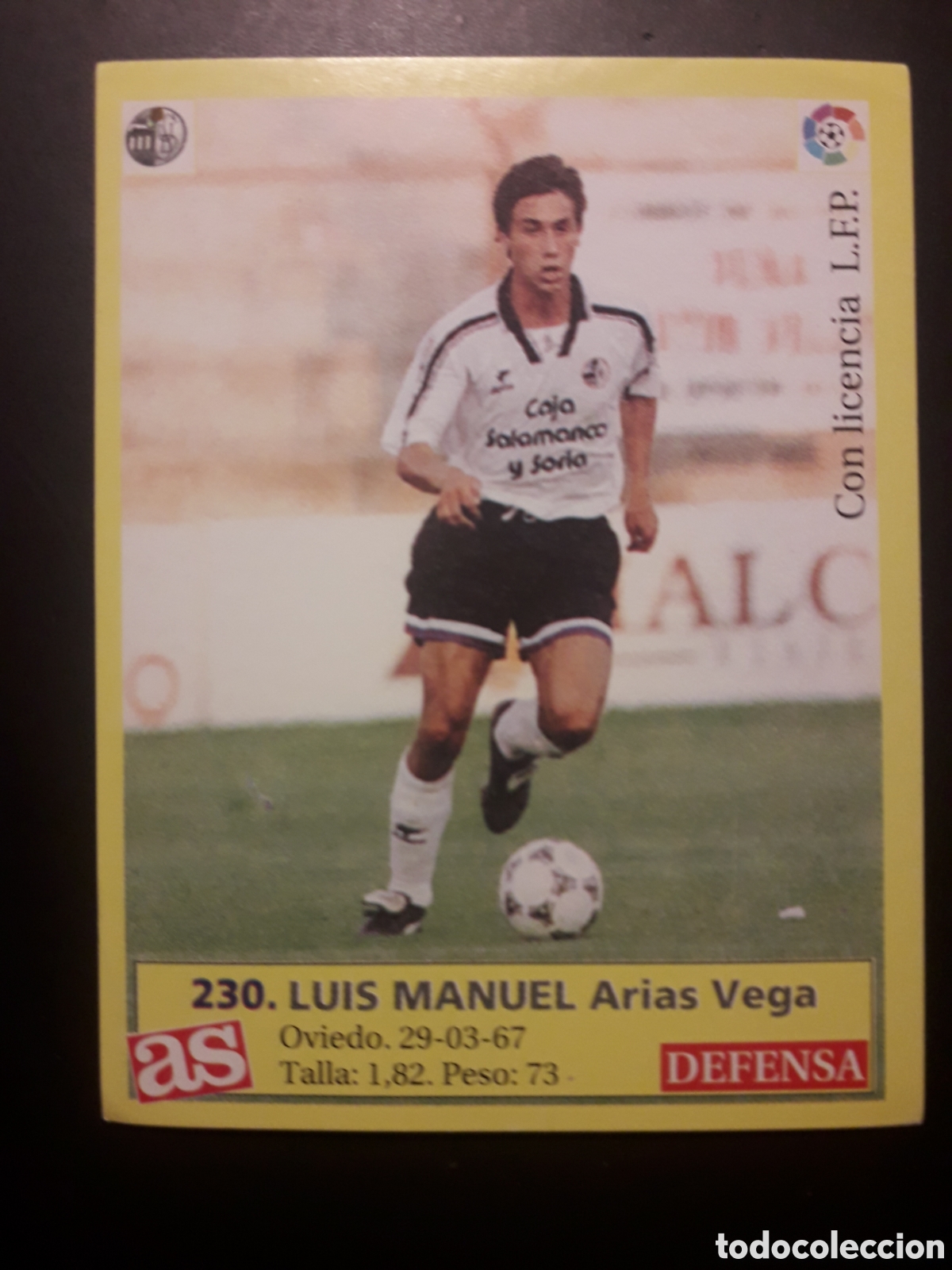 Cartes &agrave; collectionner de Football: LUIS MANUEL SALAMANCA N&deg; 230 DIARIO AS LIGA 1995 1996 95 96 SIN PEGAR PEDIDO M&Iacute;NIMO 3&euro;