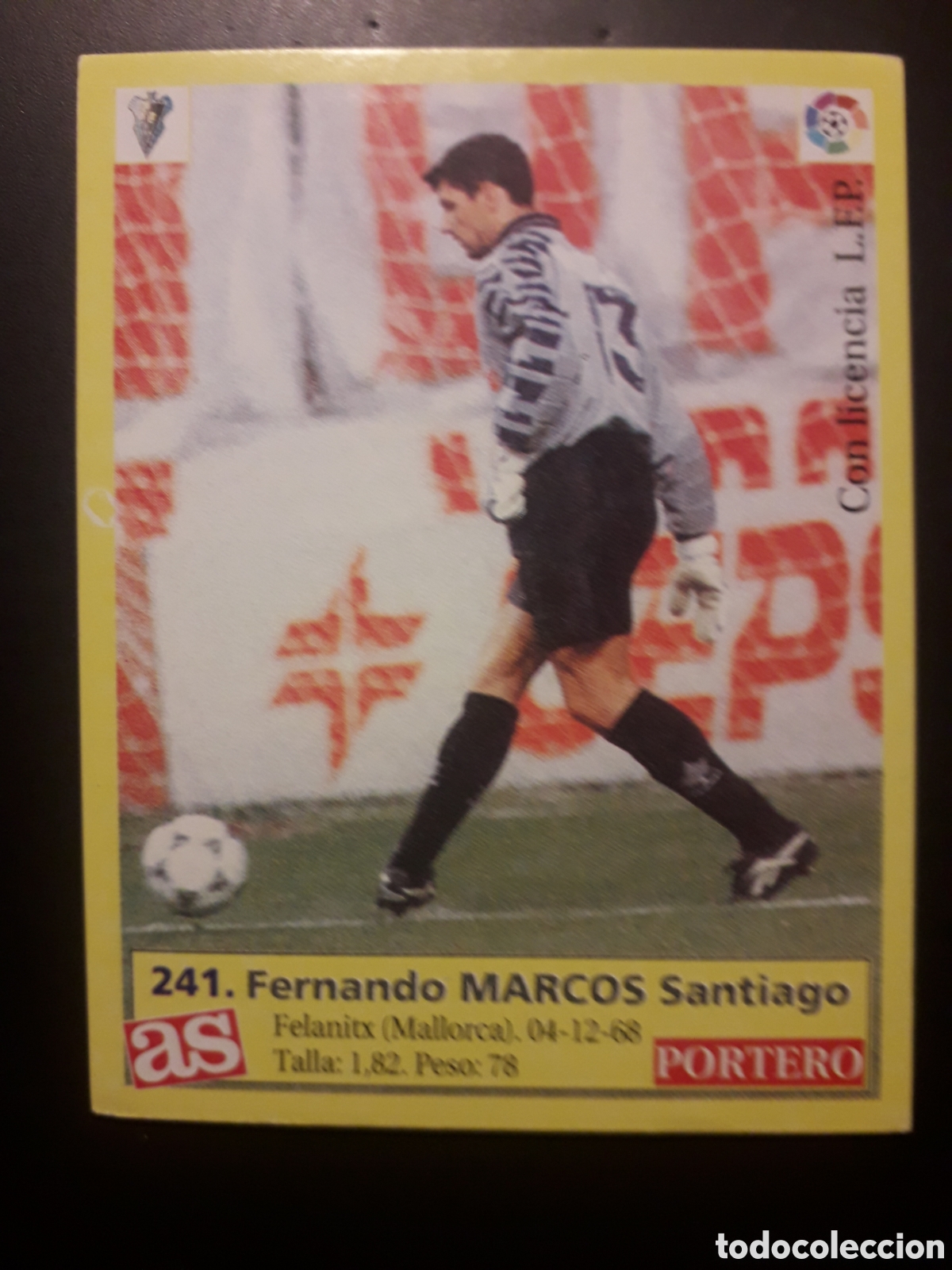 Cartes &agrave; collectionner de Football: MARCOS ALBACETE N&deg; 241 DIARIO AS LIGA 1995 1996 95 96 SIN PEGAR PEDIDO M&Iacute;NIMO 3&euro;