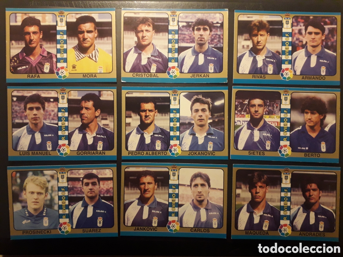 Cromos de Futebol: 9 CROMOS OVIEDO F&Uacute;TBOL TOTAL MUNDICROMO MC 94 95 1995 EQUIPO COMPLETO PEDIDO M&Iacute;NIMO 3&euro;