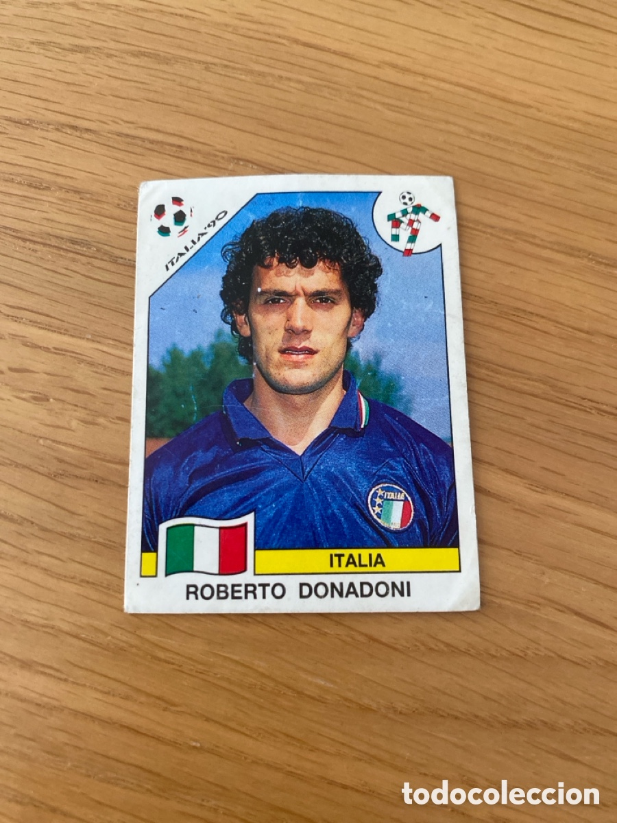 Cromos de f&uacute;tbol: Cromo panini mundial Italia 90 n&uacute;mero 52 Donadoni - Stickers album world cup Italy 1990