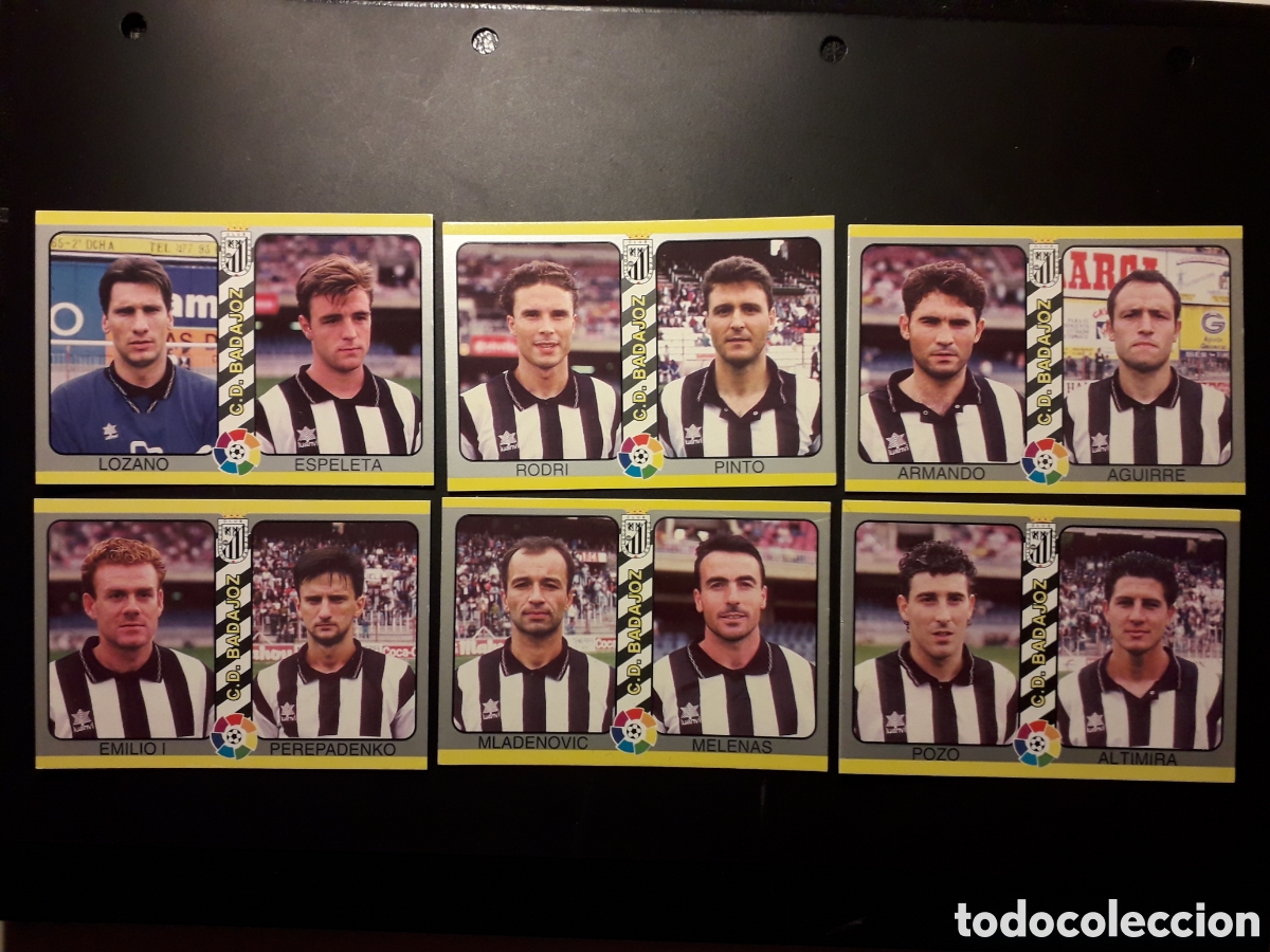 Cromos de Futebol: 6 CROMOS CD BADAJOZ F&Uacute;TBOL TOTAL MUNDICROMO MC 94 95 1995 EQUIPO COMPLETO PEDIDO M&Iacute;NIMO 3&euro;