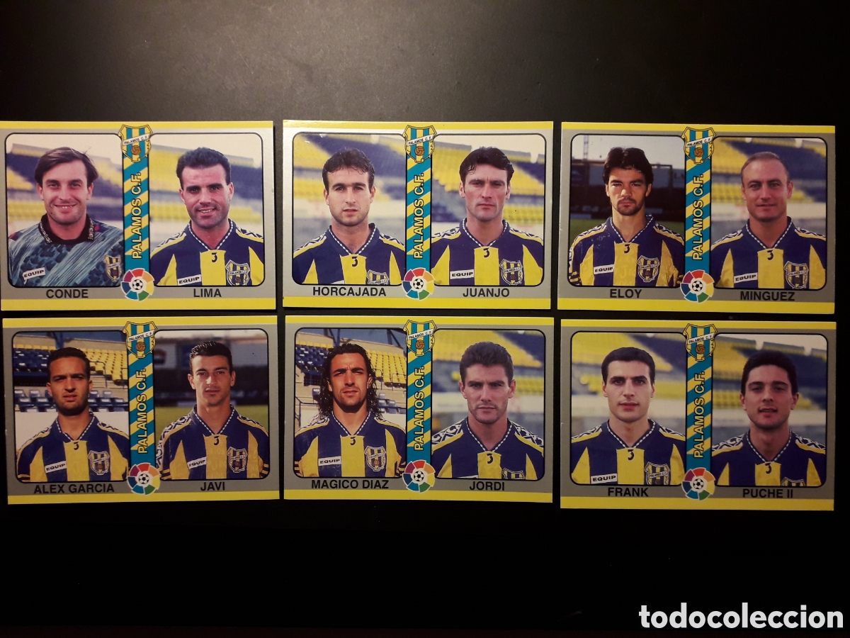 Cromos de Futebol: 6 CROMOS PALAM&Oacute;S CF F&Uacute;TBOL TOTAL MUNDICROMO MC 94 95 1995 EQUIPO COMPLETO PEDIDO M&Iacute;NIMO 3&euro;
