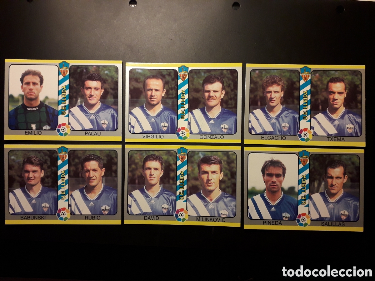 Cromos de Futebol: 6 CROMOS UE LLEIDA F&Uacute;TBOL TOTAL MUNDICROMO MC 94 95 1995 EQUIPO COMPLETO PEDIDO M&Iacute;NIMO 3&euro;.