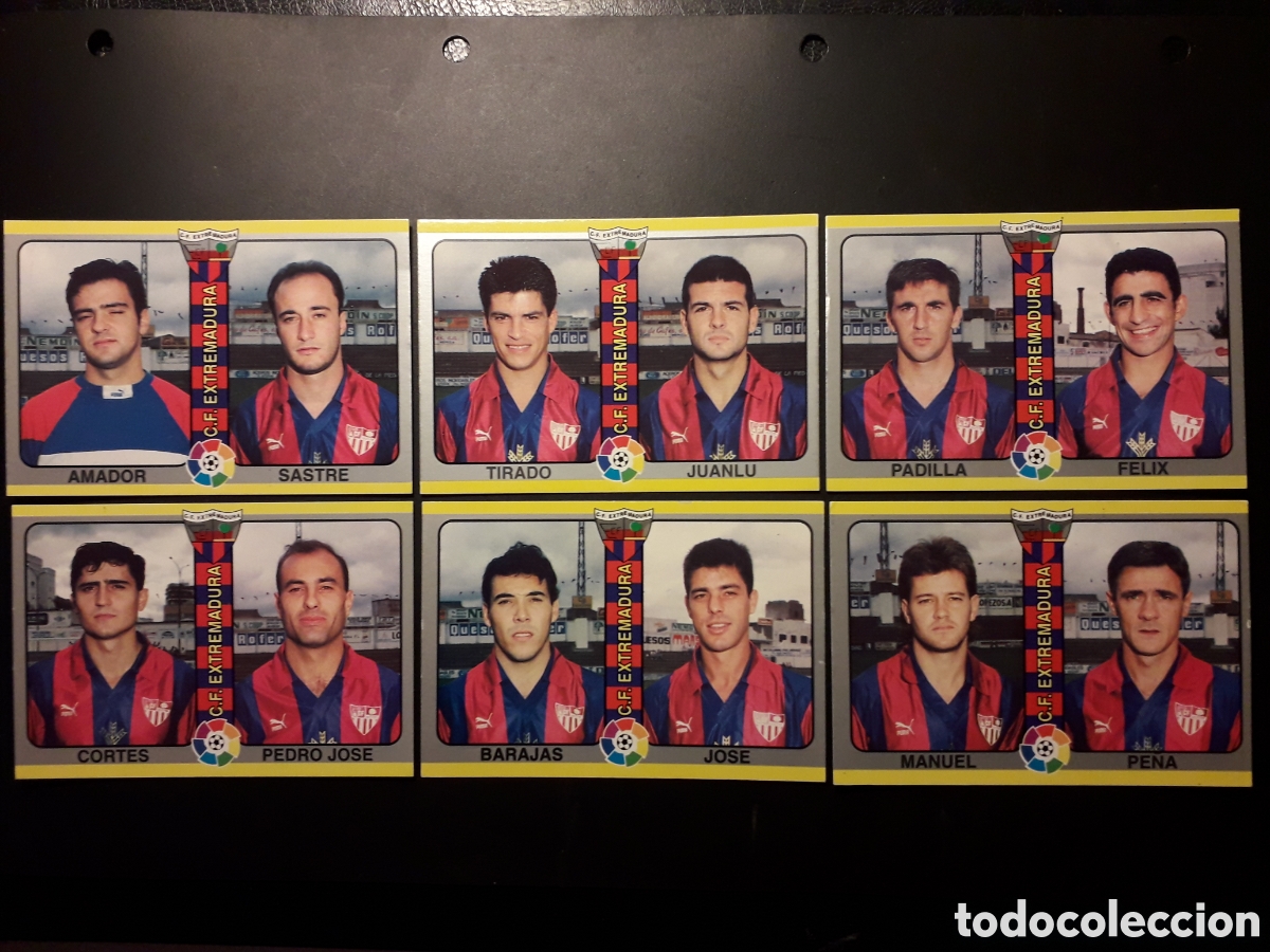 Cromos de Futebol: 6 CROMOS EXTREMADURA F&Uacute;TBOL TOTAL MUNDICROMO MC 94 95 1995 EQUIPO COMPLETO PEDIDO M&Iacute;NIMO 3&euro;