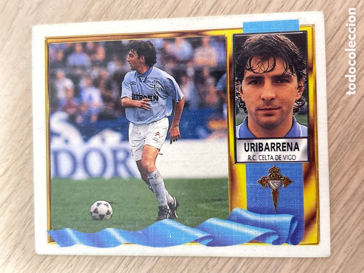 Cromos de F&uacute;tbol: URIBARRENA CELTA BAJA LIGA ESTE 1995 1996 95 96 NUNCA PEGADO SIN PEGAR