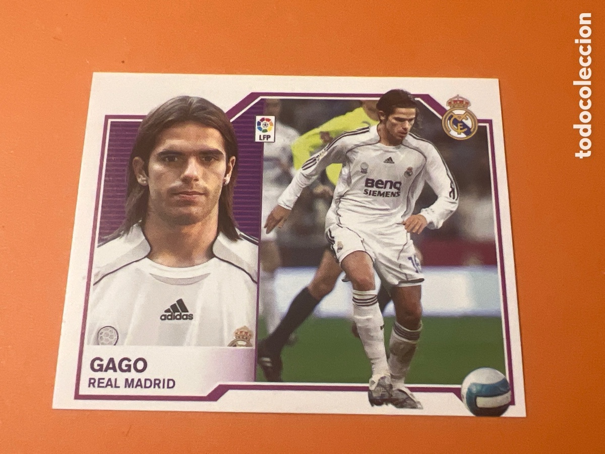 Figurine di Calcio: C4816. CROMO F&Uacute;TBOL PANINI LIGA ESTE 2007 2008 07 08 - SIN PEGAR - REAL MADRID - GAGO