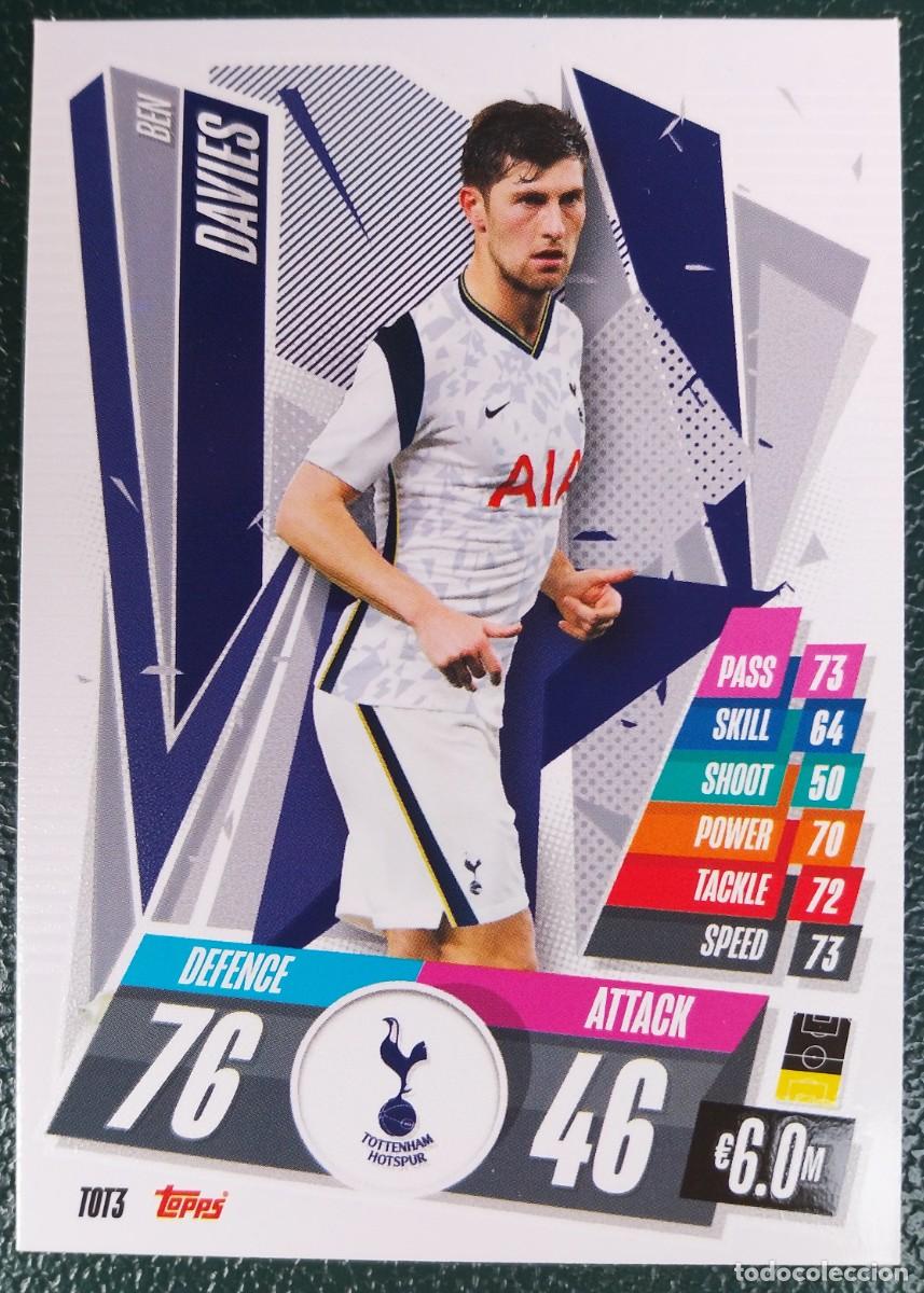 Cartes &agrave; collectionner de Football: TOT3 DAVIS TOTTENHAM HOTSPUR CHAMPIONS LEAGUE 20 21 FICHAS ALBUM TOPPS MATCH ATTAX 2020 2021