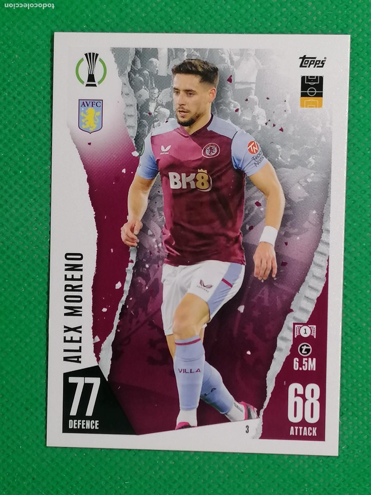 Cromos de F&uacute;tbol: 3 ALEX MORENO ASTON VILLA ⚽ TOPPS MATCH ATTAX 2023 2024 23 24 ⚽