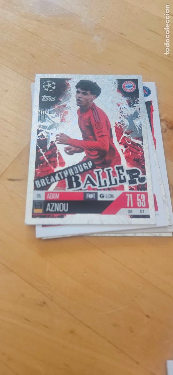 Cromos de F&uacute;tbol: 216 aznou bayern munich match attax 2024 2025 24 25 sin pegar