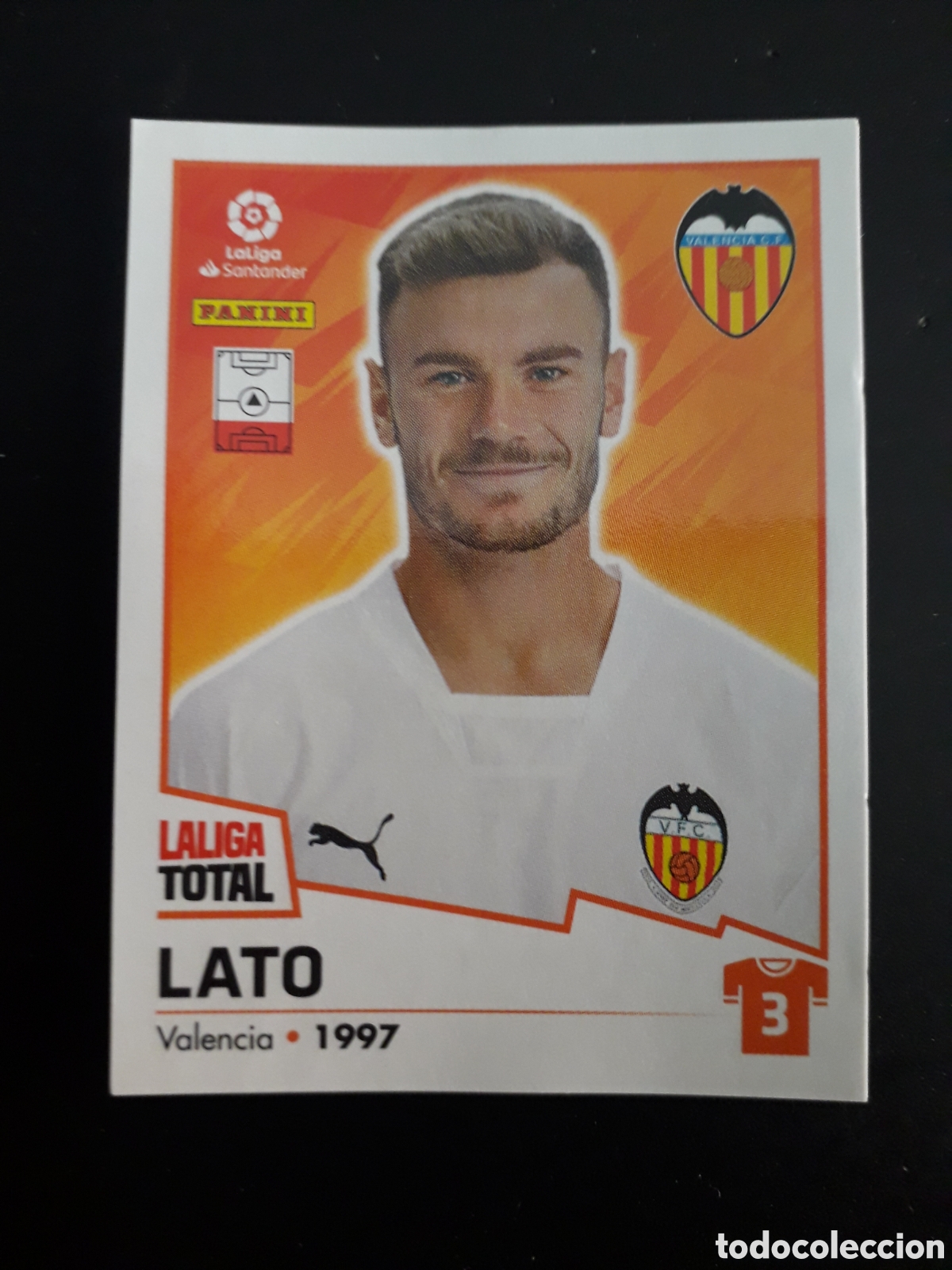 Fu&szlig;ball-Sticker: LATO VALENCIA CF N&deg; 386 LALIGA TOTAL 22 23 2022 2023 PANINI SIN PEGAR PEDIDO M&Iacute;NIMO 3&euro;