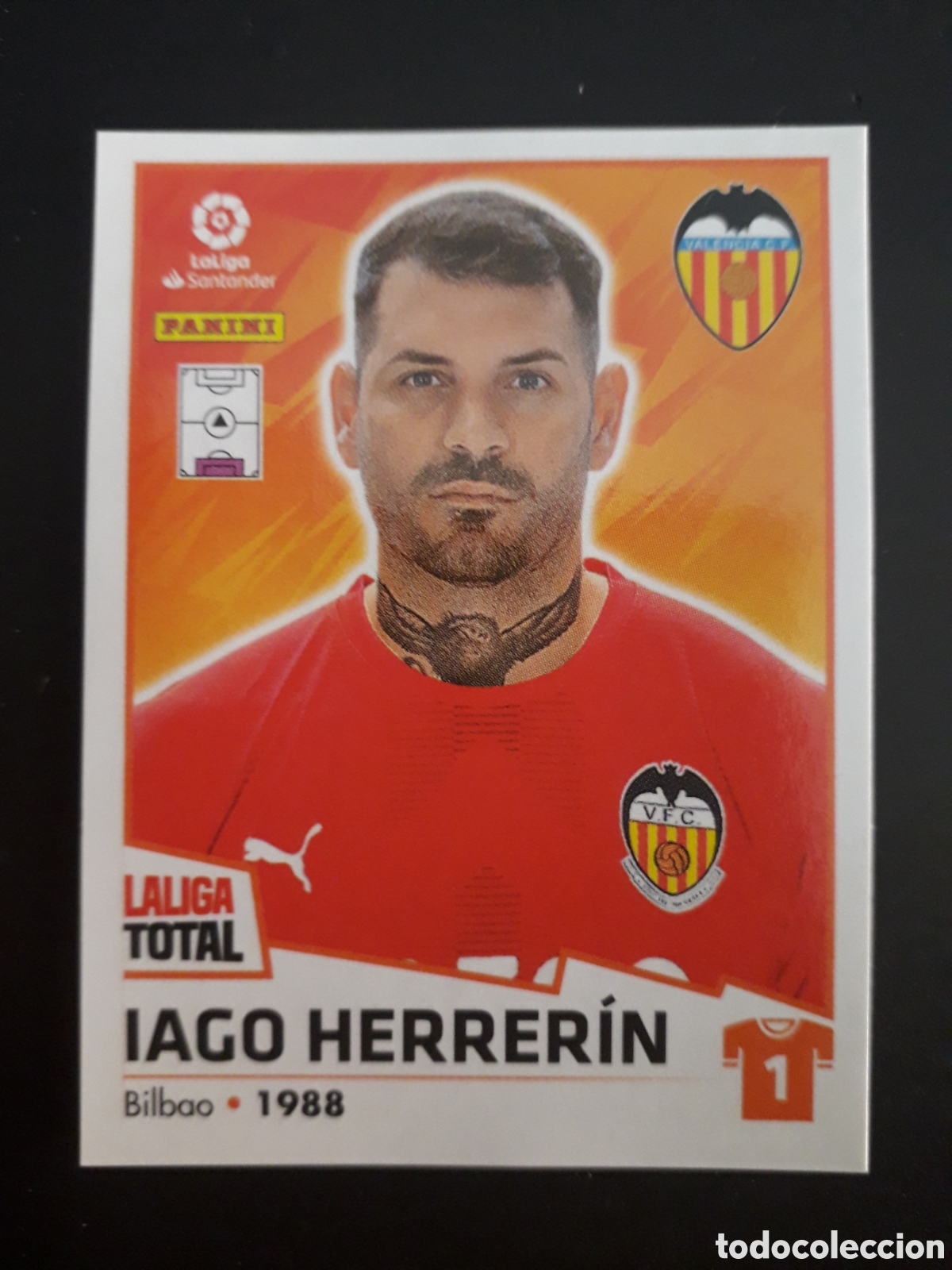 Fu&szlig;ball-Sticker: IAGO HERRER&Iacute;N VALENCIA CF N&deg; 378 LALIGA TOTAL 22 23 2022 2023 PANINI SIN PEGAR PEDIDO M&Iacute;NIMO 3&euro;