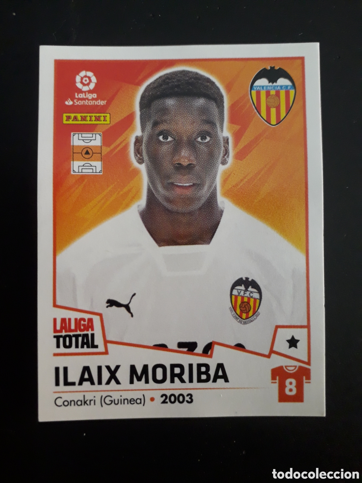 Fu&szlig;ball-Sticker: ILAIX MORIBA VALENCIA CF N&deg; 391 LALIGA TOTAL 22 23 2022 2023 PANINI SIN PEGAR PEDIDO M&Iacute;NIMO 3&euro;