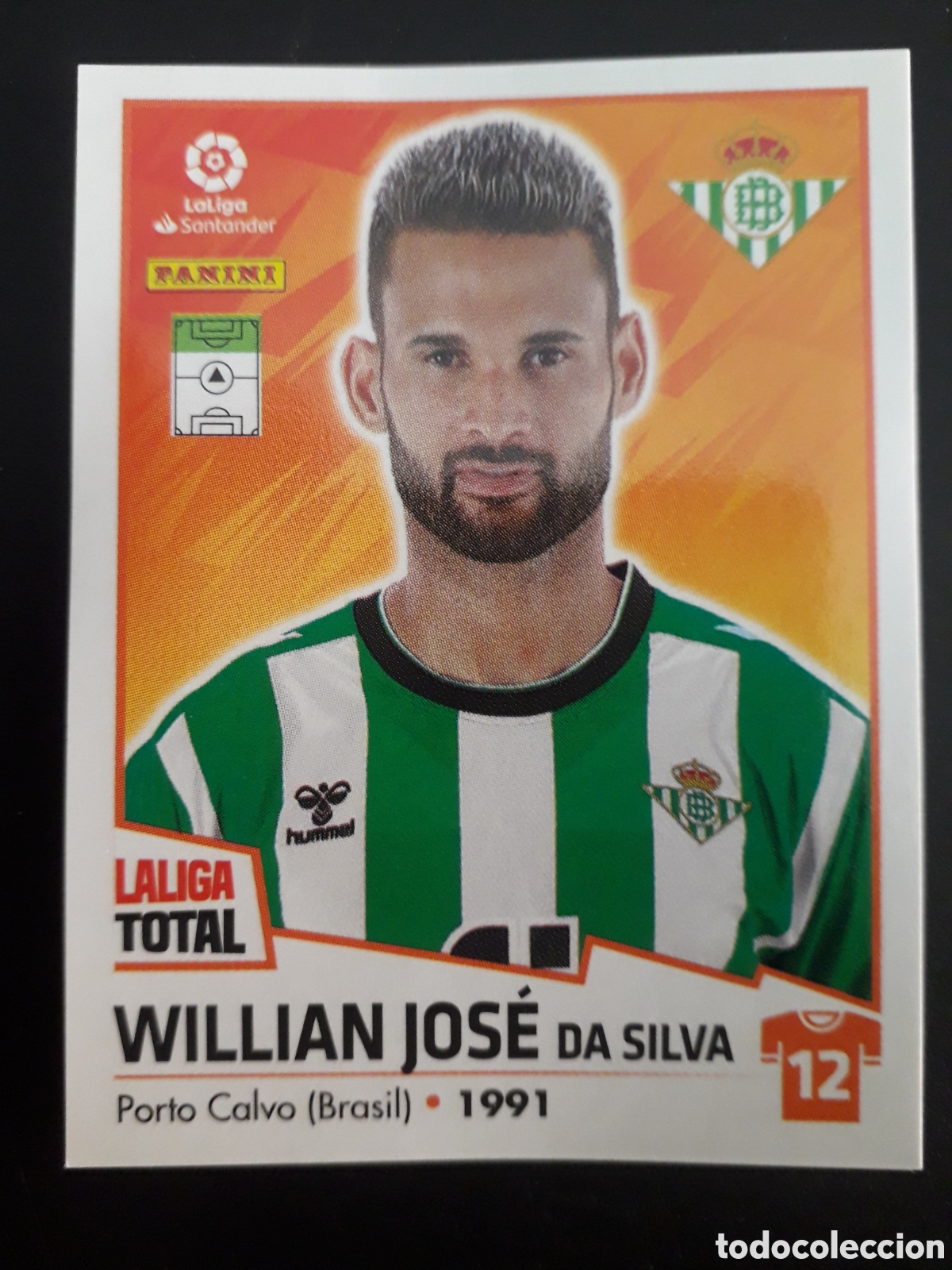 Fu&szlig;ball-Sticker: WILLIAN JOS&Eacute; BETIS N&deg; 111 LALIGA TOTAL 22 23 2022 2023 PANINI SIN PEGAR PEDIDO M&Iacute;NIMO 3&euro;