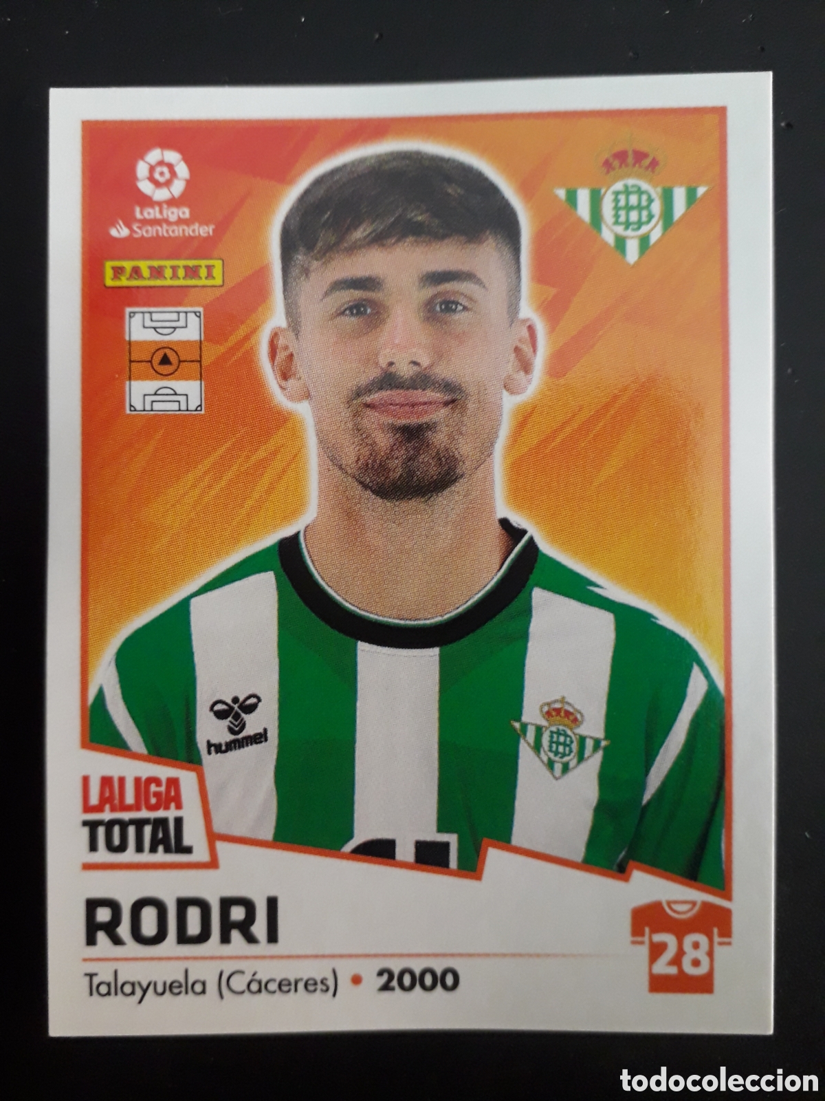 Fu&szlig;ball-Sticker: RODRI BETIS N&deg; 106 LALIGA TOTAL 22 23 2022 2023 PANINI SIN PEGAR PEDIDO M&Iacute;NIMO 3&euro;.