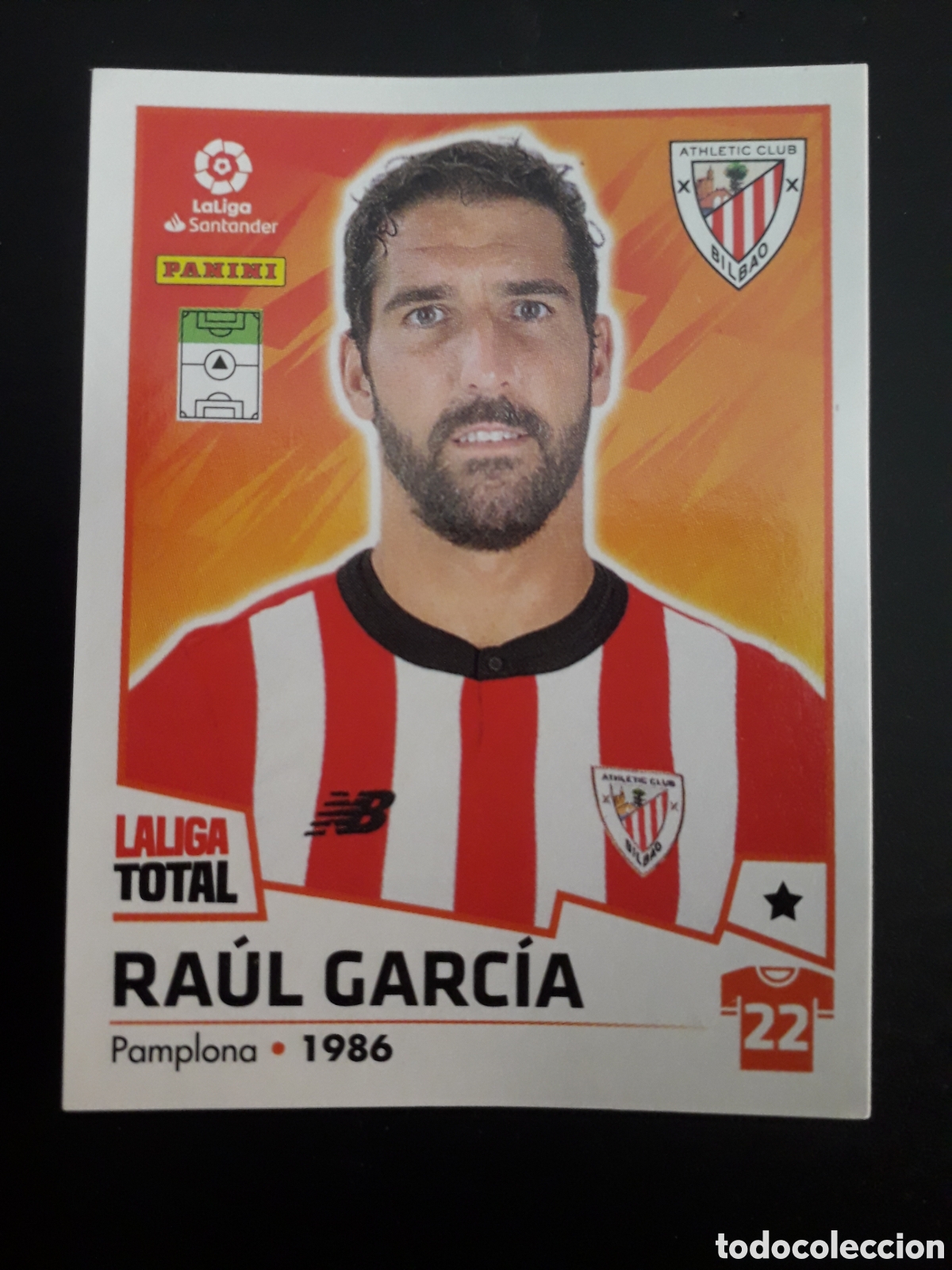 Fu&szlig;ball-Sticker: RA&Uacute;L GARC&Iacute;A, ATHLETIC DE BILBAO N&deg; 42 LALIGA TOTAL 22 23 2022 2023 PANINI SIN PEGAR PEDIDO M&Iacute;NIMO 3&euro;