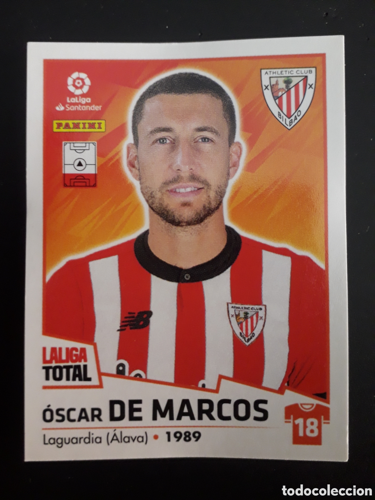 Fu&szlig;ball-Sticker: DE MARCOS ATHLETIC DE BILBAO N&deg; 27 LALIGA TOTAL 22 23 2022 2023 PANINI SIN PEGAR PEDIDO M&Iacute;NIMO 3&euro;