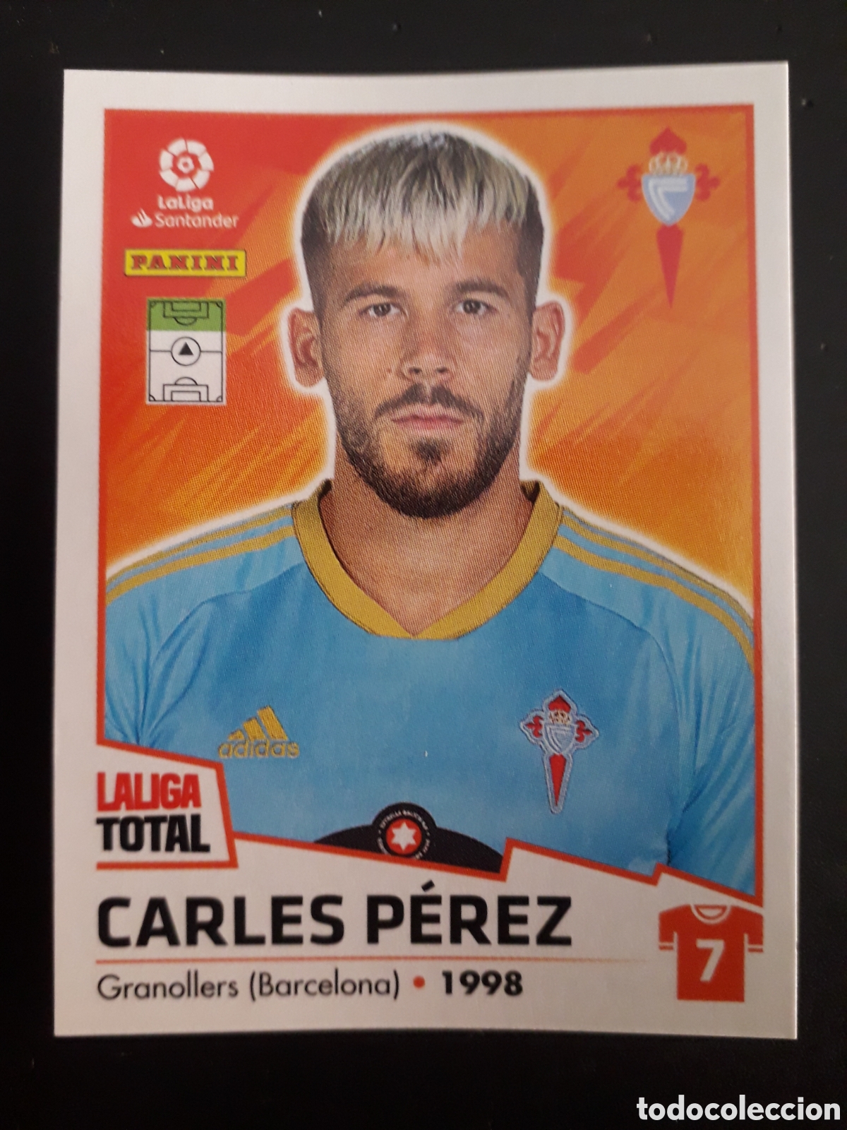 Fu&szlig;ball-Sticker: CARLES P&Eacute;REZ CELTA DE VIGO N&deg; 155 LALIGA TOTAL 22 23 2022 2023 PANINI SIN PEGAR PEDIDO M&Iacute;NIMO 3&euro;