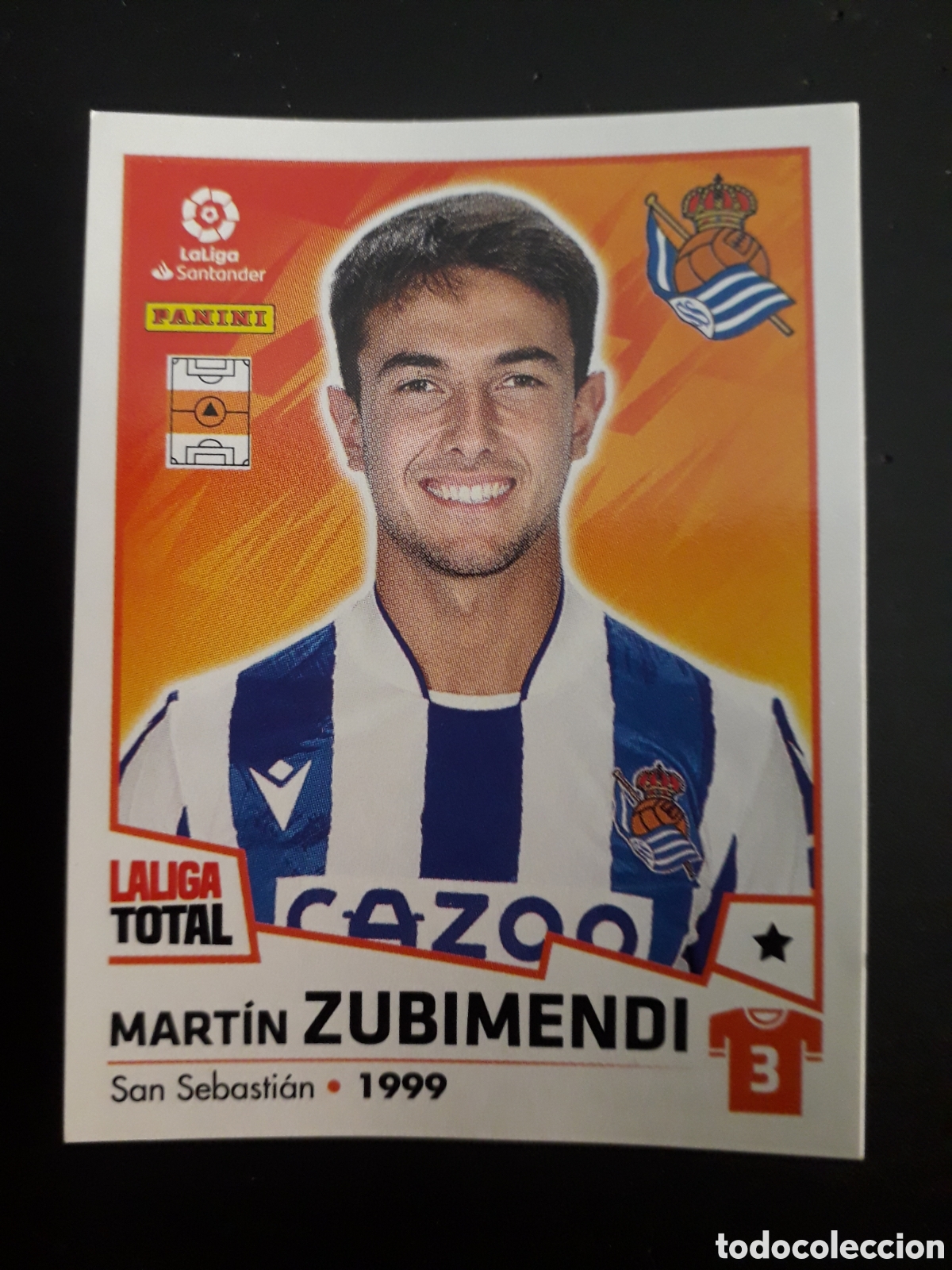 Fu&szlig;ball-Sticker: ZUBIMENDI REAL SOCIEDAD N&deg; 342 LALIGA TOTAL 22 23 2022 2023 PANINI SIN PEGAR PEDIDO M&Iacute;NIMO 3&euro;.