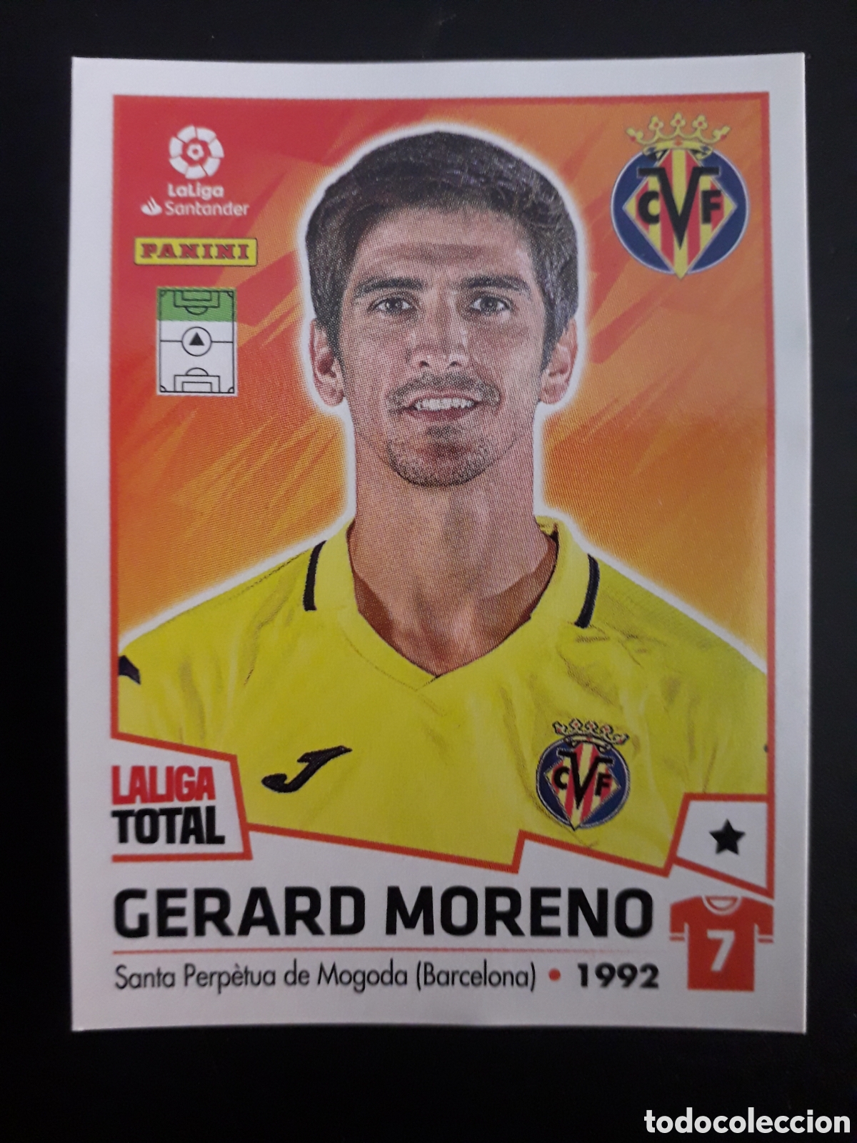 Fu&szlig;ball-Sticker: GERARD MORENO VILLARREAL N&deg; 438 LALIGA TOTAL 22 23 2022 2023 PANINI SIN PEGAR PEDIDO M&Iacute;NIMO 3&euro;