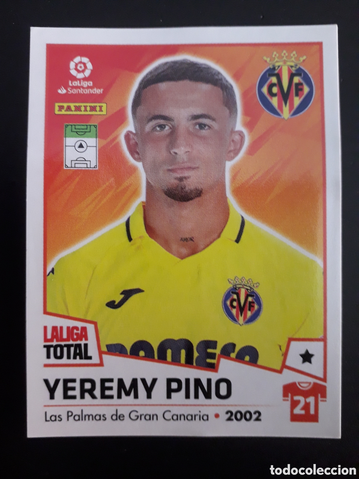 Fu&szlig;ball-Sticker: YEREMY PINO VILLARREAL N&deg; 439 LALIGA TOTAL 22 23 2022 2023 PANINI SIN PEGAR PEDIDO M&Iacute;NIMO 3&euro;