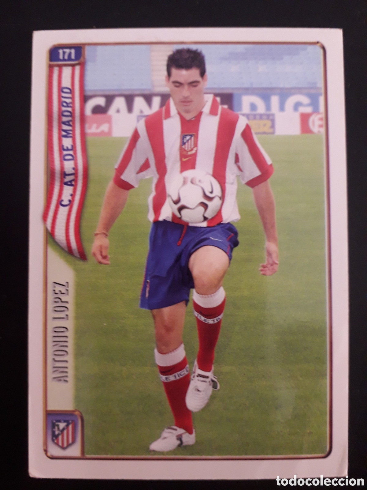 Fu&szlig;ball-Sticker: ANTONIO L&Oacute;PEZ AT DE MADRID N&deg; 171 FICHAS LIGA 2004 2005 04 05 MUNDICROMO PEDIDO M&Iacute;NIMO 3&euro;.