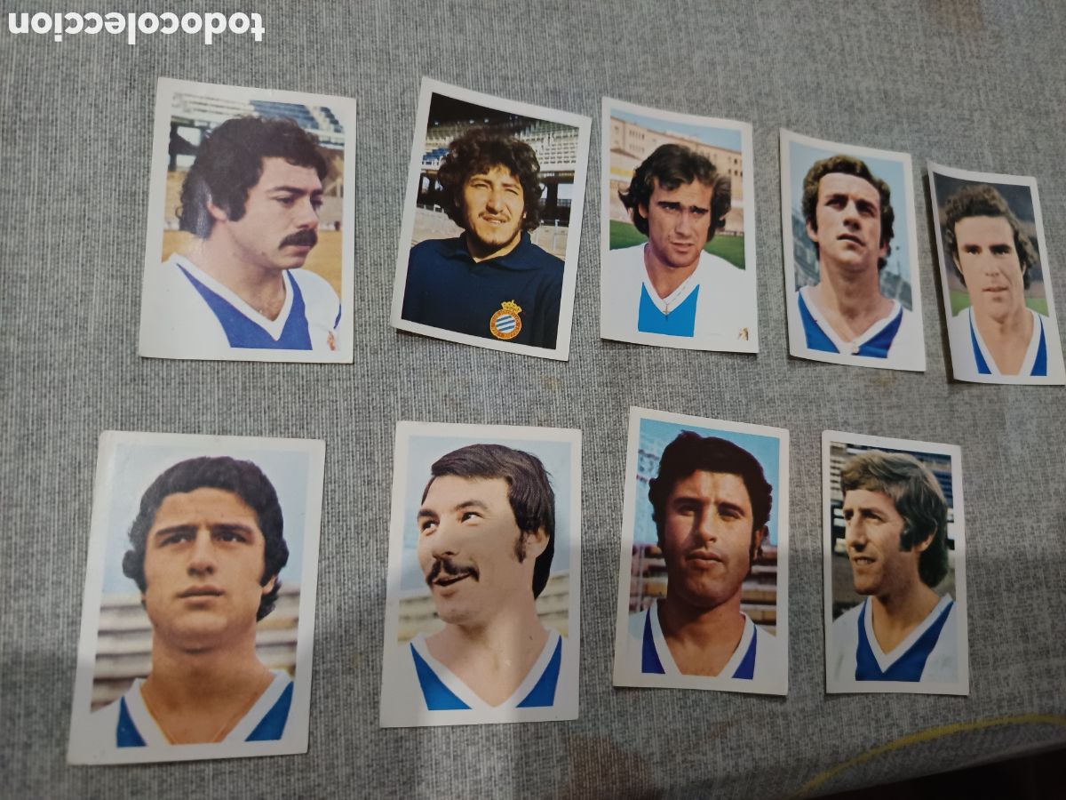 Cromos de Futebol: ED. FHER 1977 78 - LOTE DE 9 CROMOS RCD ESPA&Ntilde;OL - SIN PEGAR