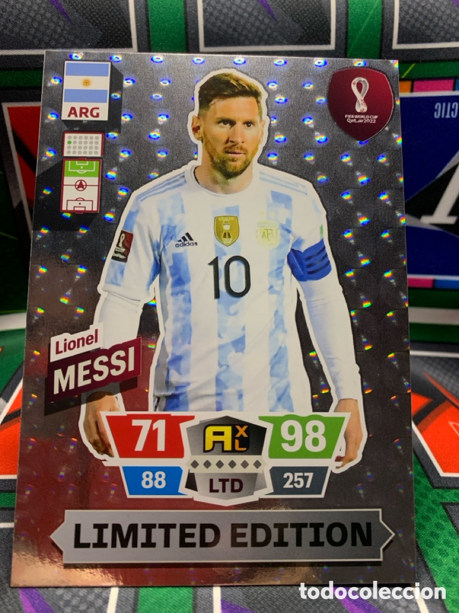 Cartes &agrave; collectionner de Football: LIONEL MESSI Adrenalyn PANINI WORLD CUP Qatar 2022 Limited edition XXL