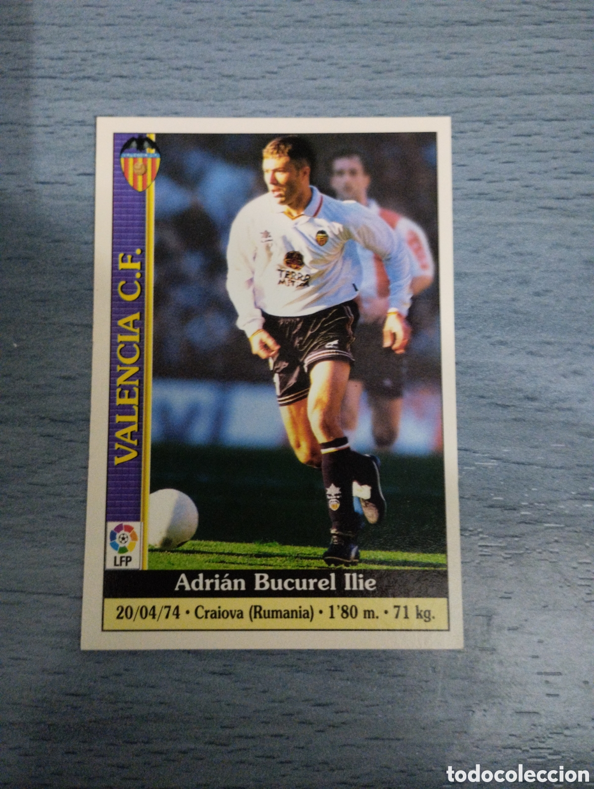 Cromos de F&uacute;tbol: Cromo card las fichas de la liga 99 00 de mundicromo ilie 71 valencia
