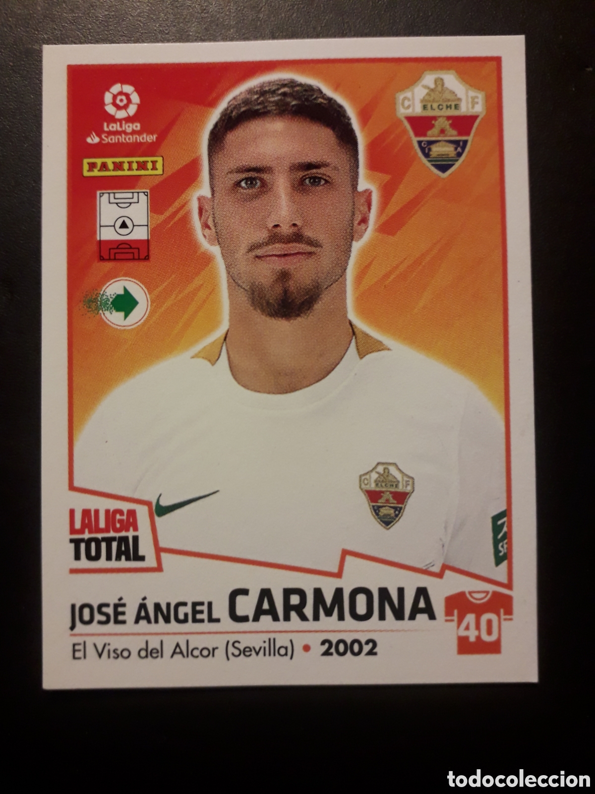 Fu&szlig;ball-Sticker: CARMONA ELCHE N&deg; 166 LALIGA TOTAL 22 23 2022 2023 PANINI SIN PEGAR PEDIDO M&Iacute;NIMO 3&euro;