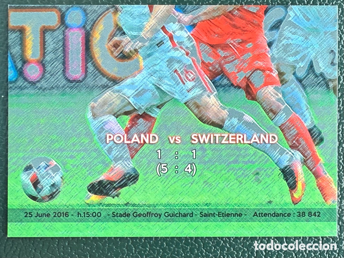 Figurine di Calcio: 22 POLONIA VS SUIZA EURO 2016 FRANCE EUROCOPA FRANCIA FANTOP
