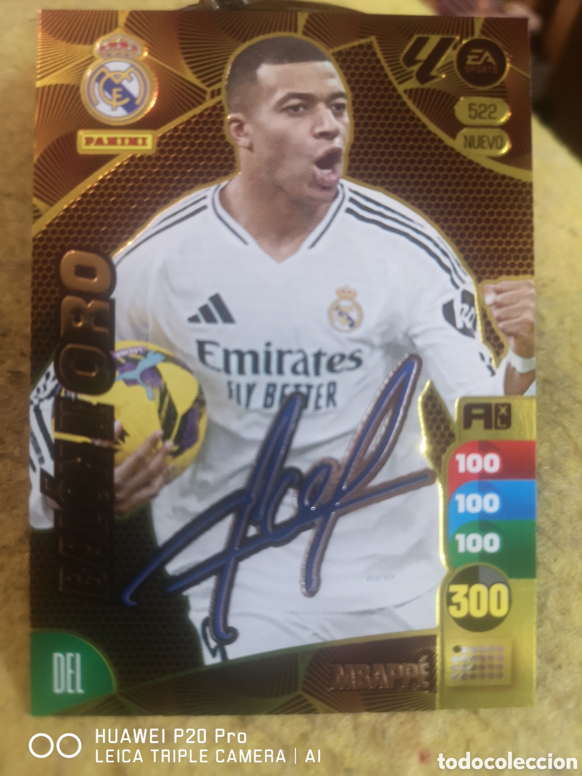 Cromos de f&uacute;tbol: NUEVO BALON DE ORO 522 MBAPPE FIRMADO - ADRENALYN XL 2024 2025 / 24 25 REAL MADRID