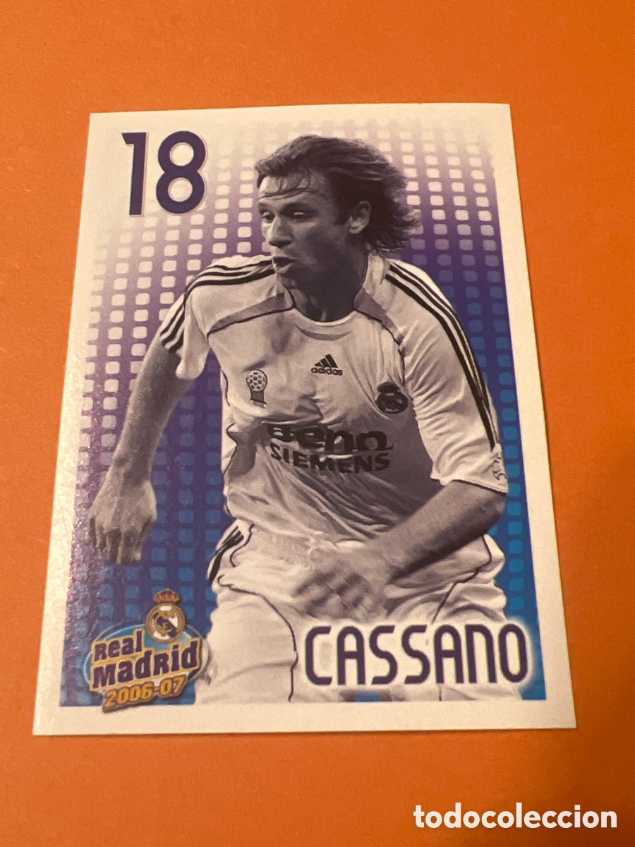 Football Stickers: C8947. 150 CASSANO REAL MADRID PANINI OFICIAL 2006 2007 CROMO FUTBOL 06 07 - SIN PEGAR