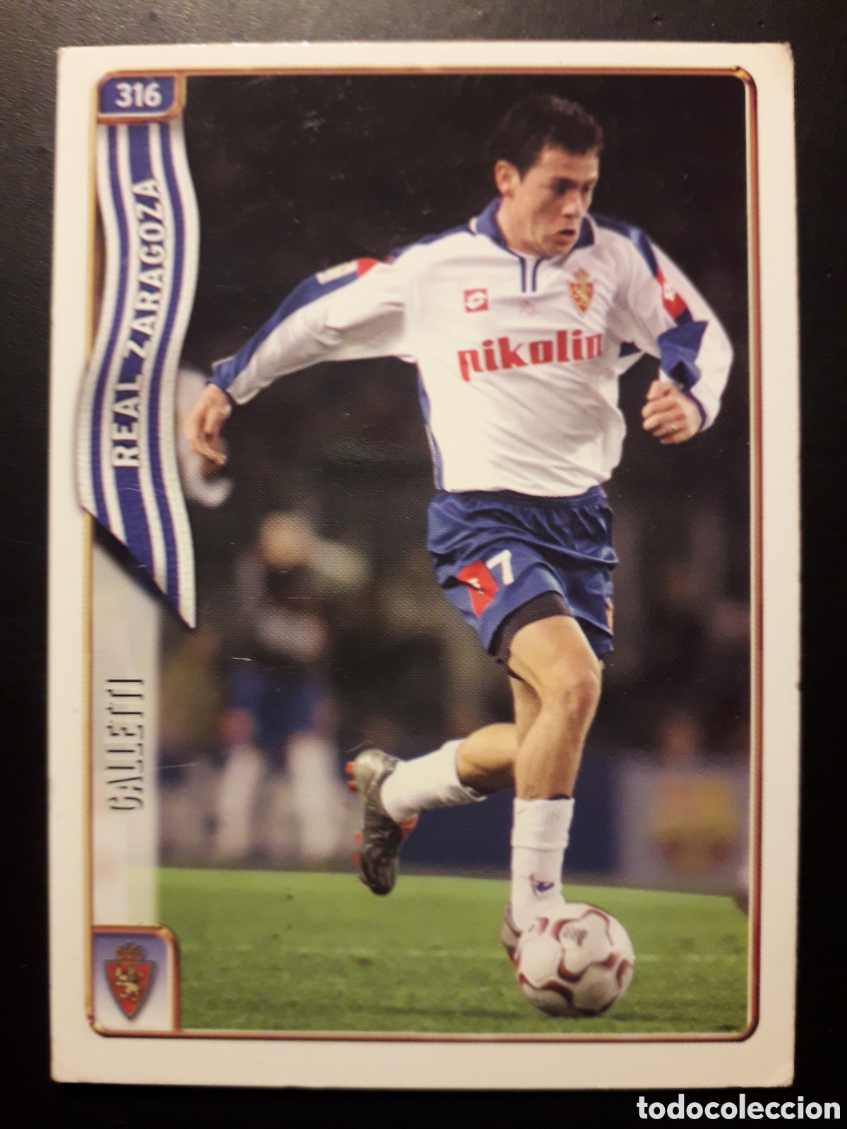 Fu&szlig;ball-Sticker: GALLETTI ZARAGOZA N&deg; 316 FICHAS LIGA 2004 2005 04 05 MUNDICROMO PEDIDO M&Iacute;NIMO 3&euro;