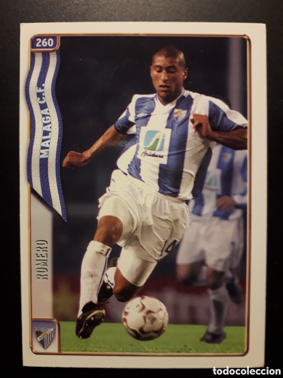Fu&szlig;ball-Sticker: ROMERO M&Aacute;LAGA N&deg; 260 FICHAS LIGA 2004 2005 04 05 MUNDICROMO PEDIDO M&Iacute;NIMO 3&euro;