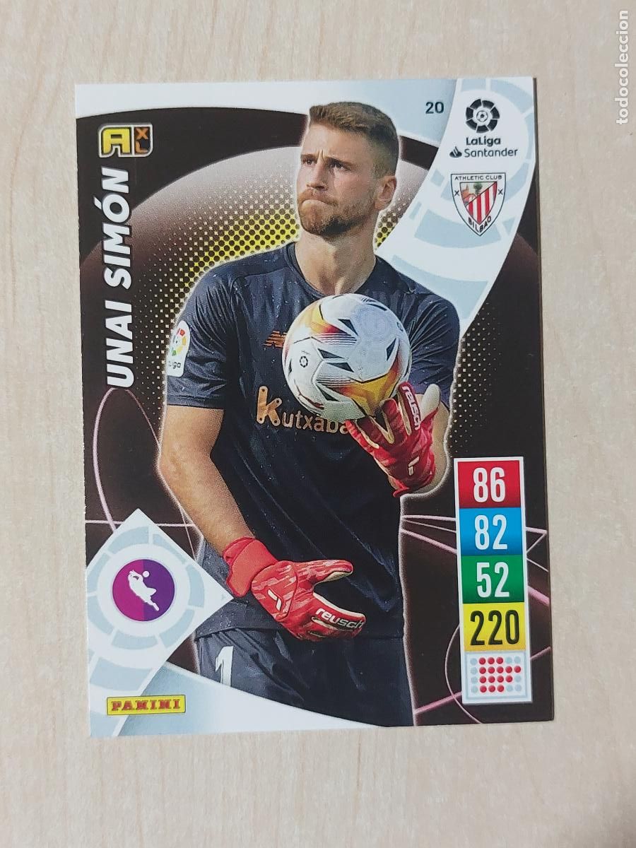 Cromos de F&uacute;tbol: FICHA N&ordm; 20 UNAI SIMON - ADRENALYN 21 22 - PANINI 2021 - 22 - CROMO - ATHLETIC DE BILBAO