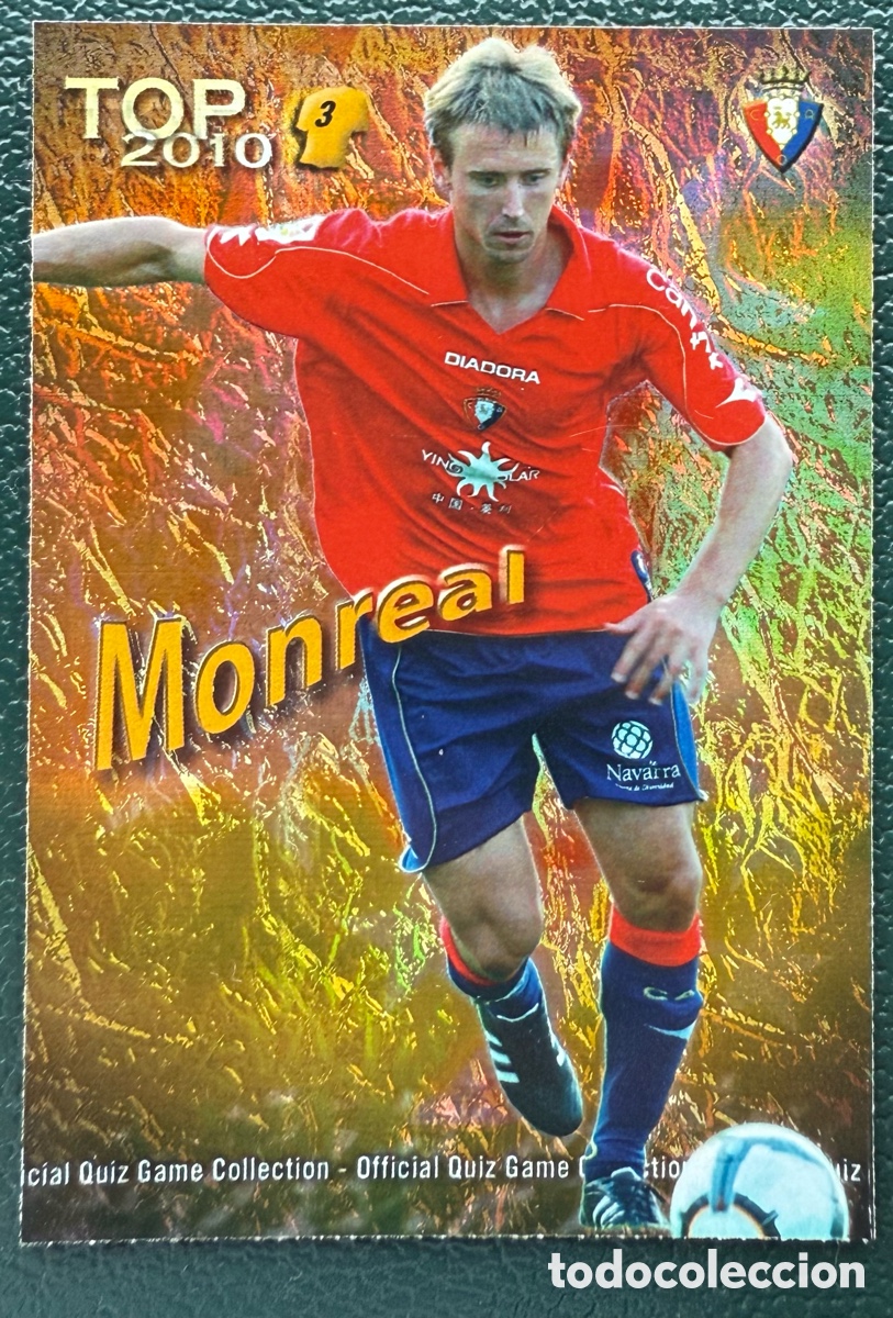 Figurine di Calcio: 583 MONREAL CA OSASUNA TOP DORADO JASPEADO FICHAS ALBUM MUNDICROMO 2009 2010 09 10