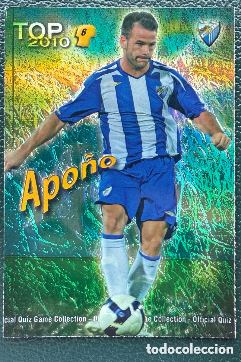 Figurine di Calcio: 592 APO&Ntilde;O MALAGA CF TOP VERDE JASPEADO FICHAS ALBUM MUNDICROMO 2009 2010 09 10