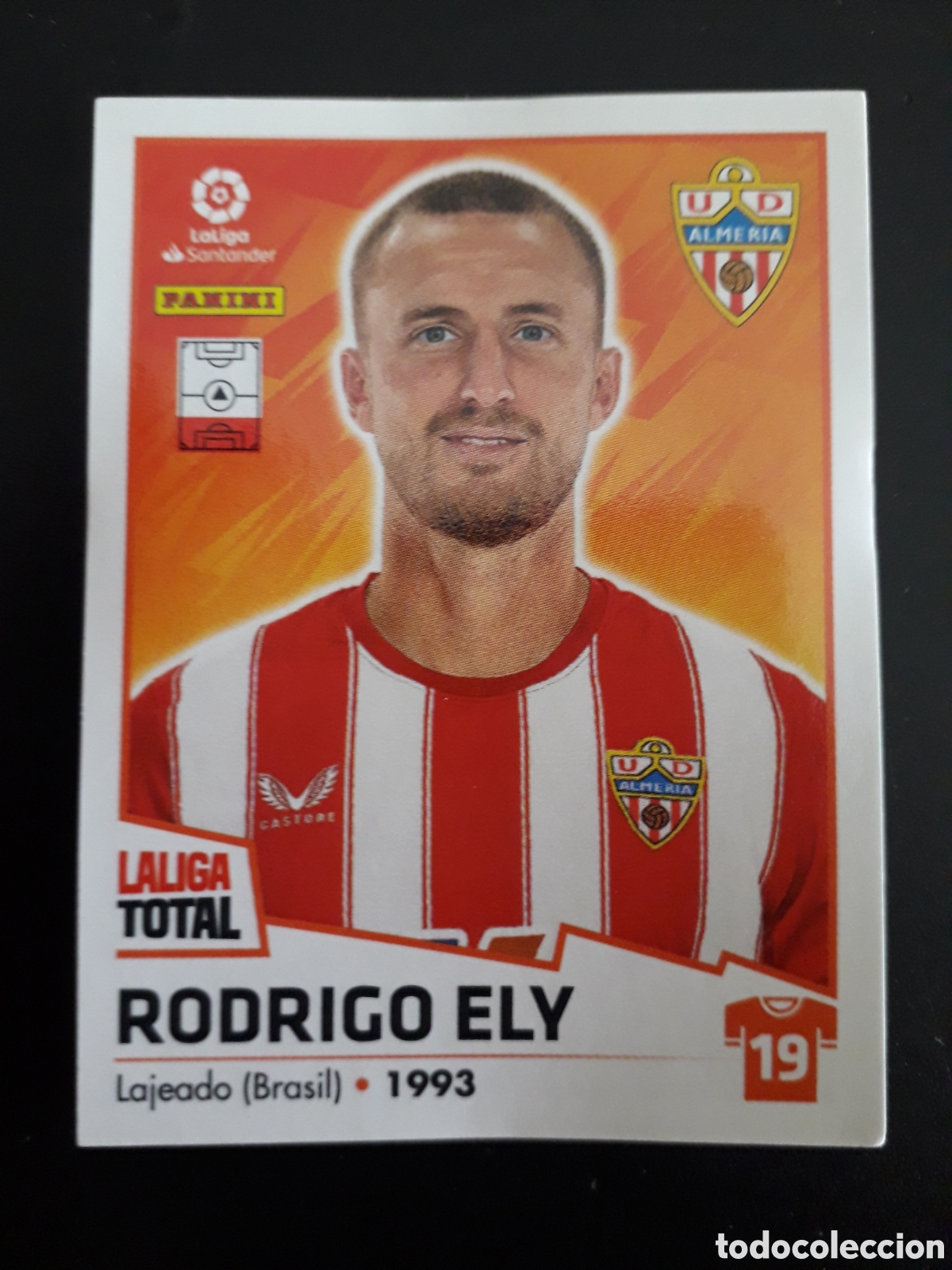 Fu&szlig;ball-Sticker: RODRIGO ELY, ALMER&Iacute;A N&deg; 6 LALIGA TOTAL 22 23 2022 2023 PANINI SIN PEGAR PEDIDO M&Iacute;NIMO 3&euro;