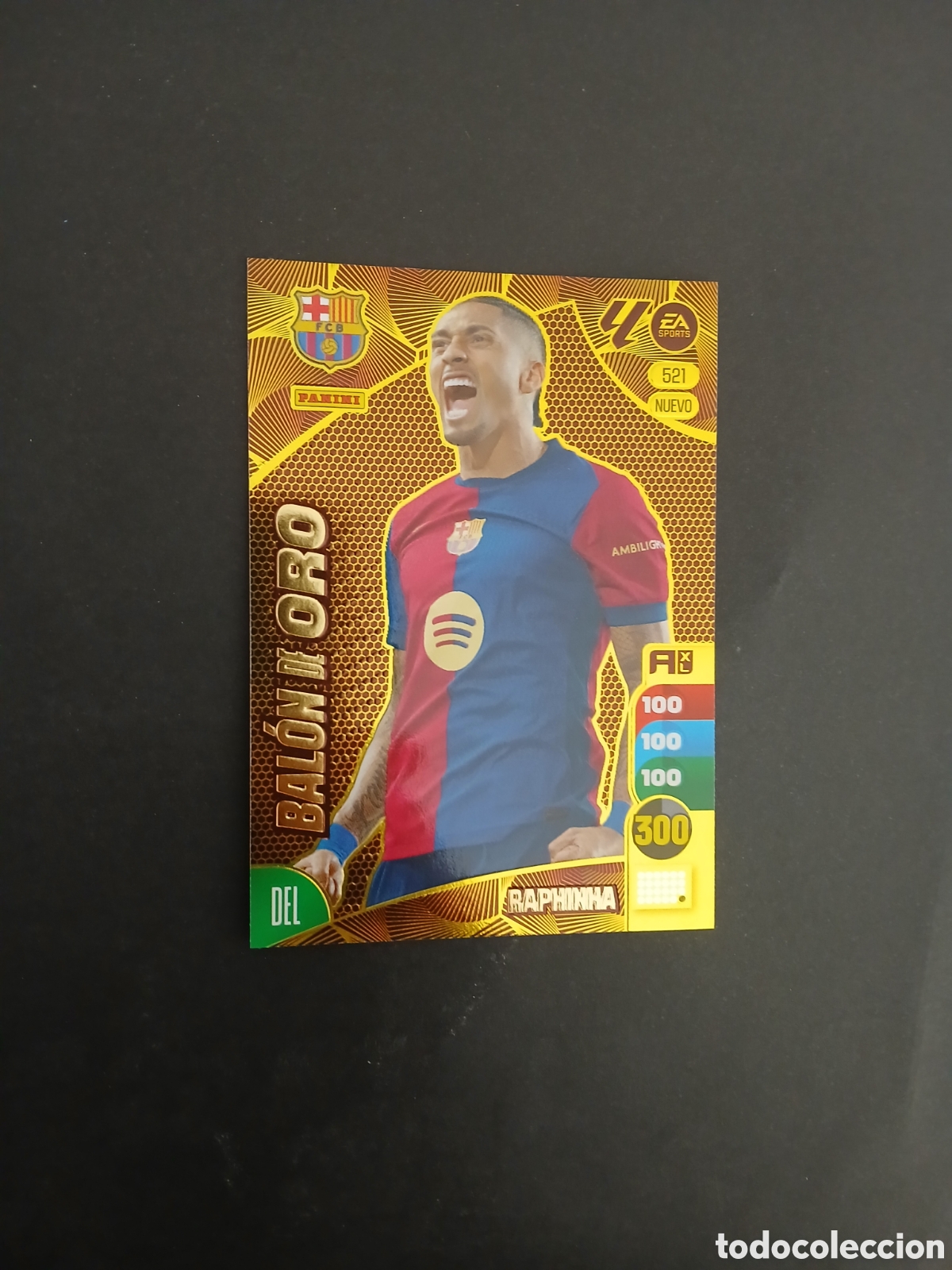 Cromos de f&uacute;tbol: RAPHINHA BARCELONA 521 NUEVO BALON DE ORO ADRENALYN XL LIGA 2024/2025 24 25 PANINI