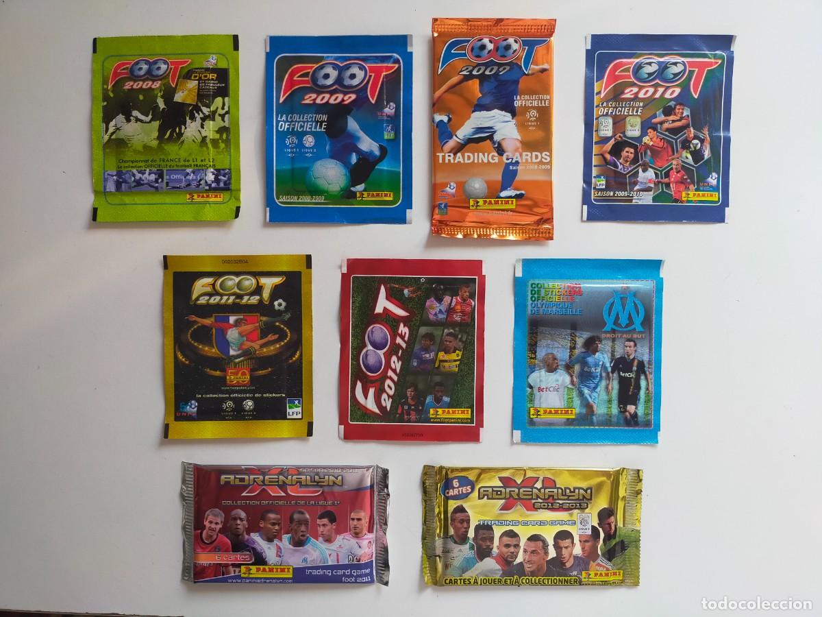 Cartes &agrave; collectionner de Football: PANINI: LIGA FRANCIA - Lote de 9 sobres sin abrir de distintas temporadas - A&ntilde;os desde 2008 al 2013