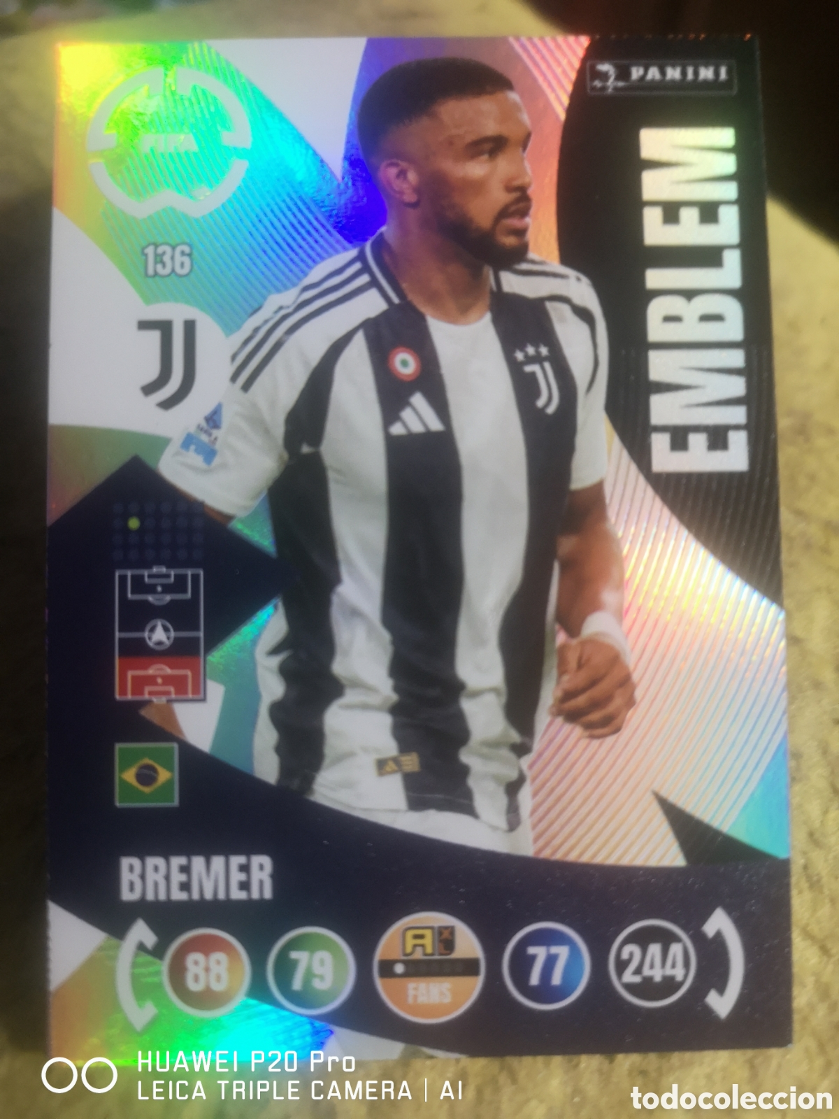 Cartes &agrave; collectionner de Football: ADRENALYN XL 2025 - FIFA CLUB WORLD CUP - BREMER EMBLEM / JUNVENTUS 136