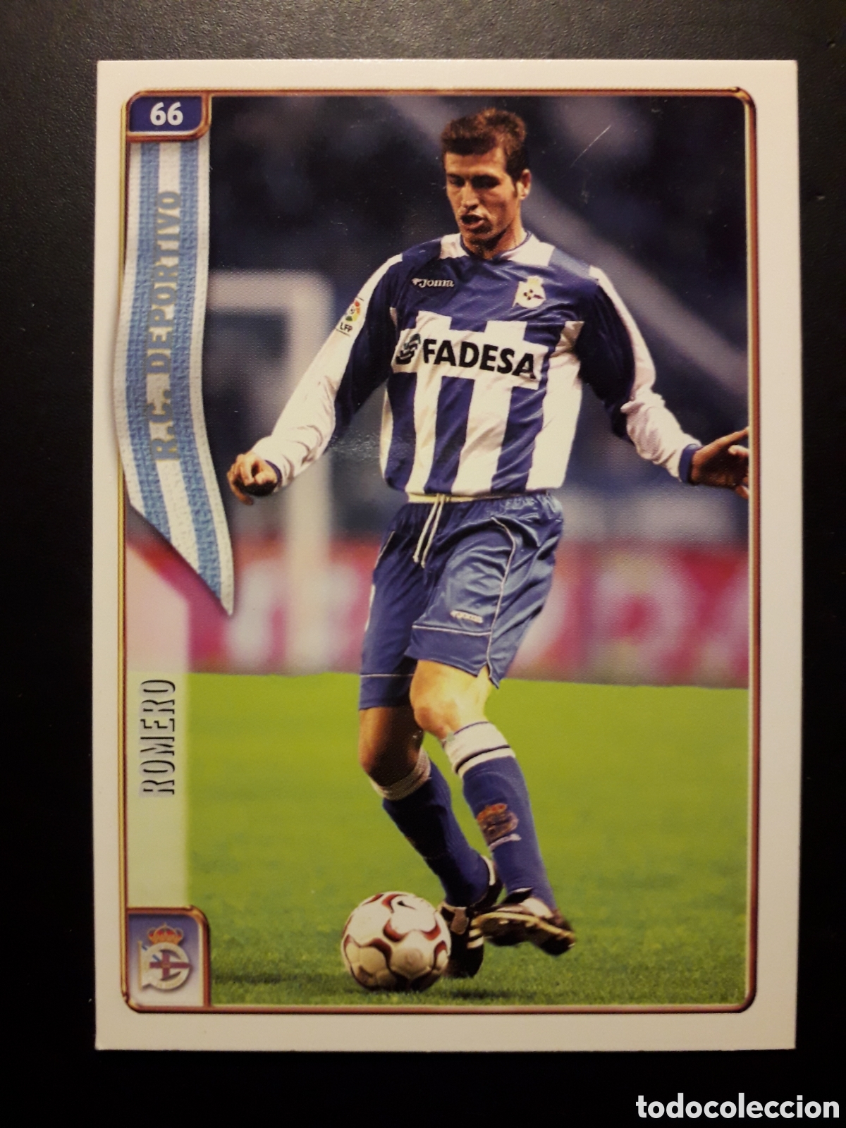 Fu&szlig;ball-Sticker: ROMERO DEPORTIVO DE LA CORU&Ntilde;A N&deg; 66 FICHAS LIGA 2004 2005 04 05 MUNDICROMO PEDIDO M&Iacute;NIMO 3&euro;.